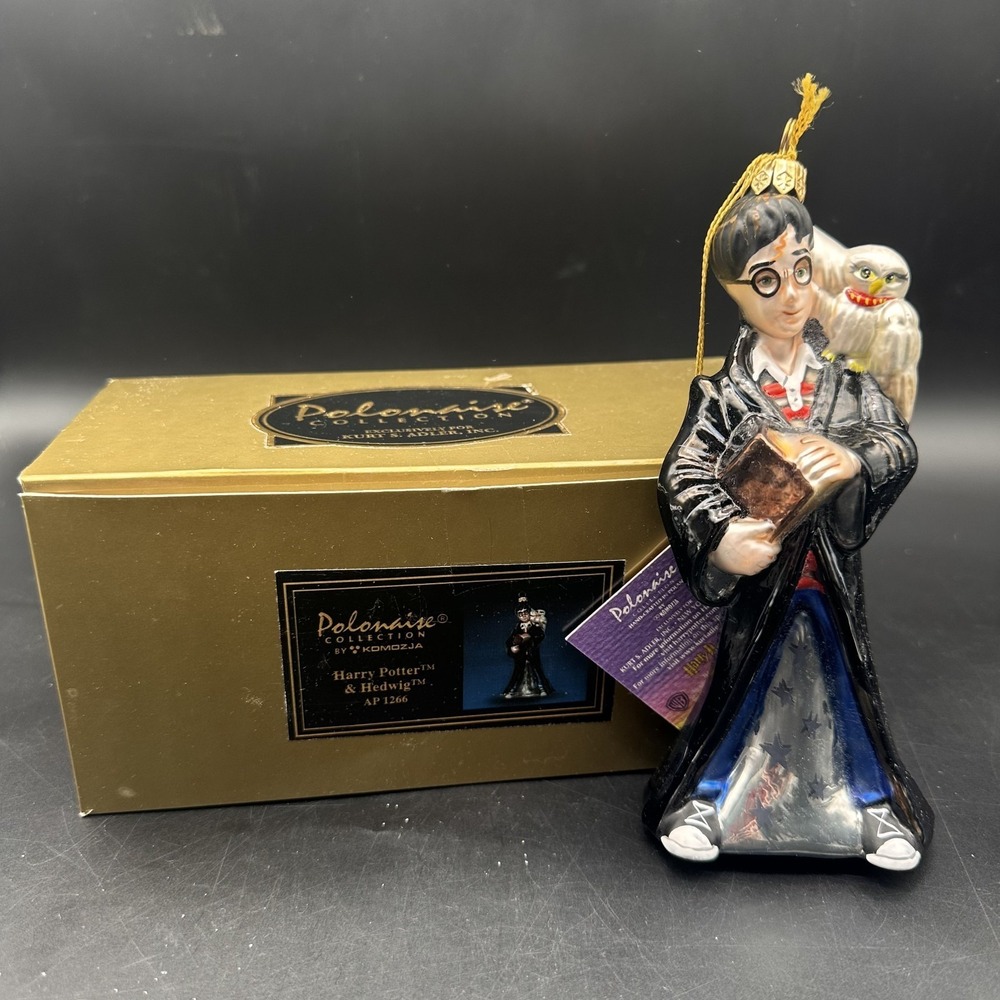 POLONAISE KURT‎ ADLER HARRY POTTER & HEDWIG ORNAMENT AP1266 6.5"